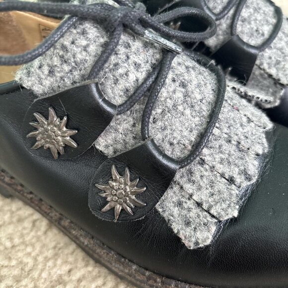 VTG Geier Wally Austria Lugsole Kilty Oxfords Shoes Women's 5 EU 35 Leather - Picture 3 of 8